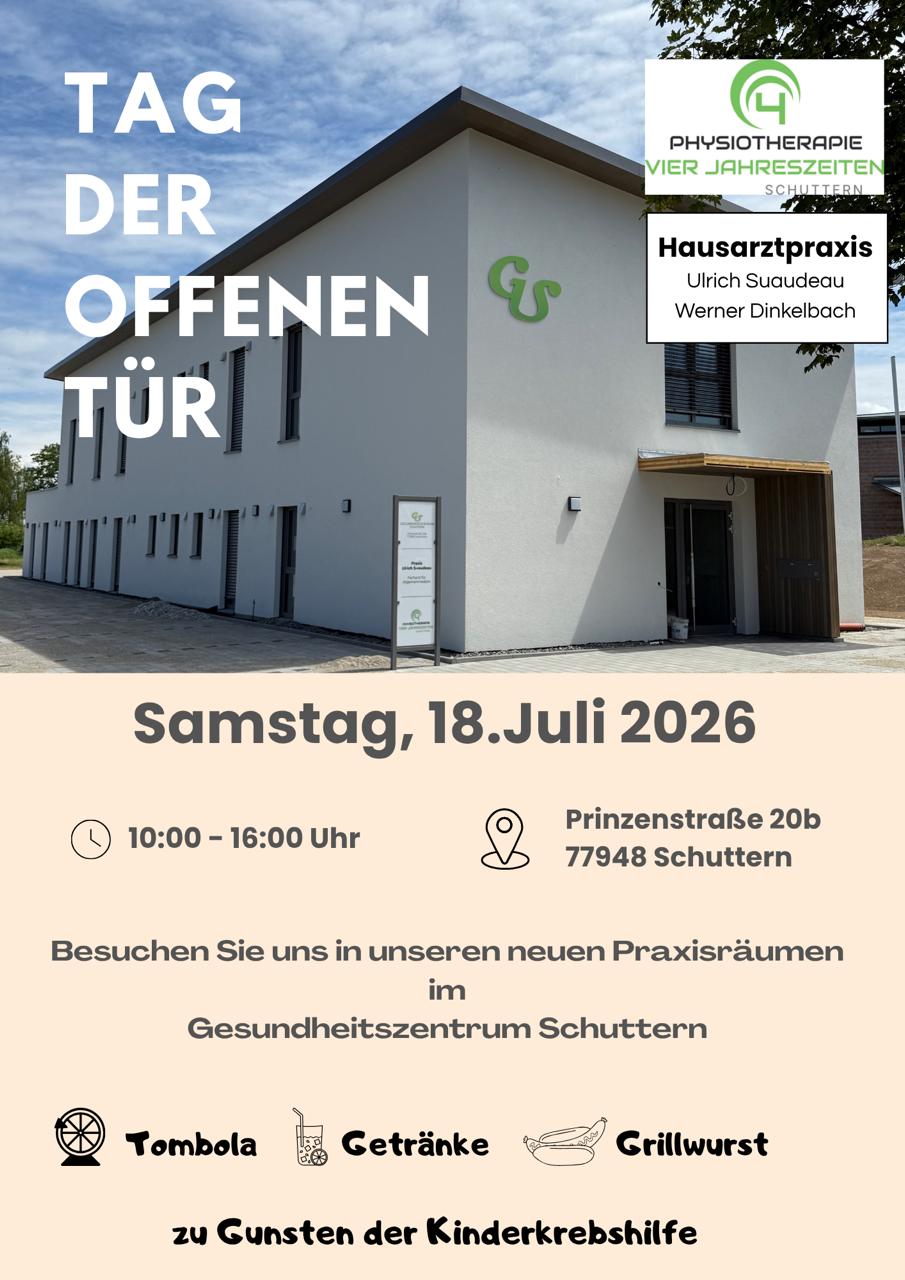 Tag der offenen Tür – Samstag, 18. Juli 2026, 10–16 Uhr, Prinzenstraße 20b, 77948 Schuttern